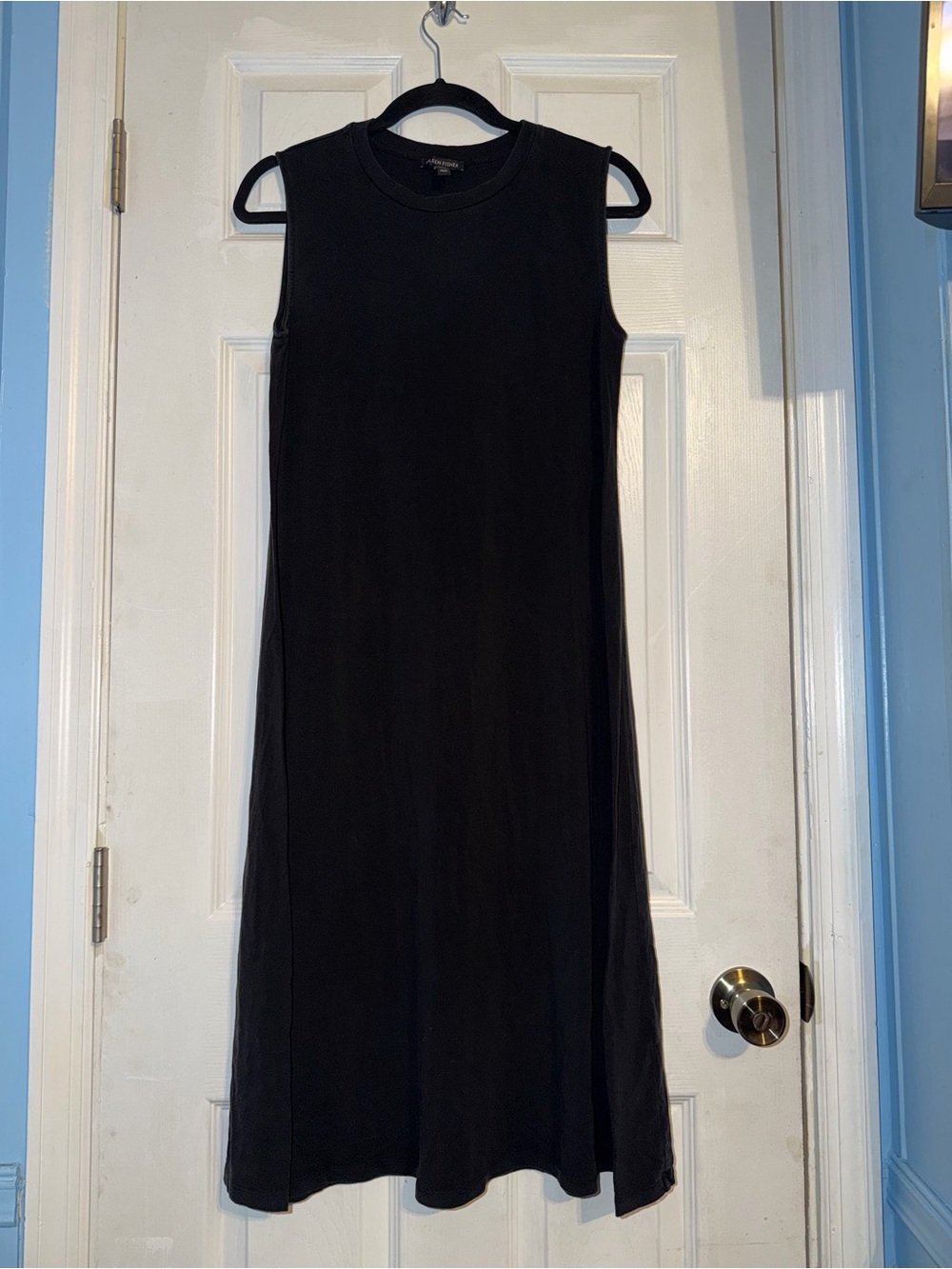 Eileen Fisher Black Sleeveless Midi Dress